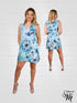 Cutout Shoulder Strap V Neck Midi Dress for Women - D2026